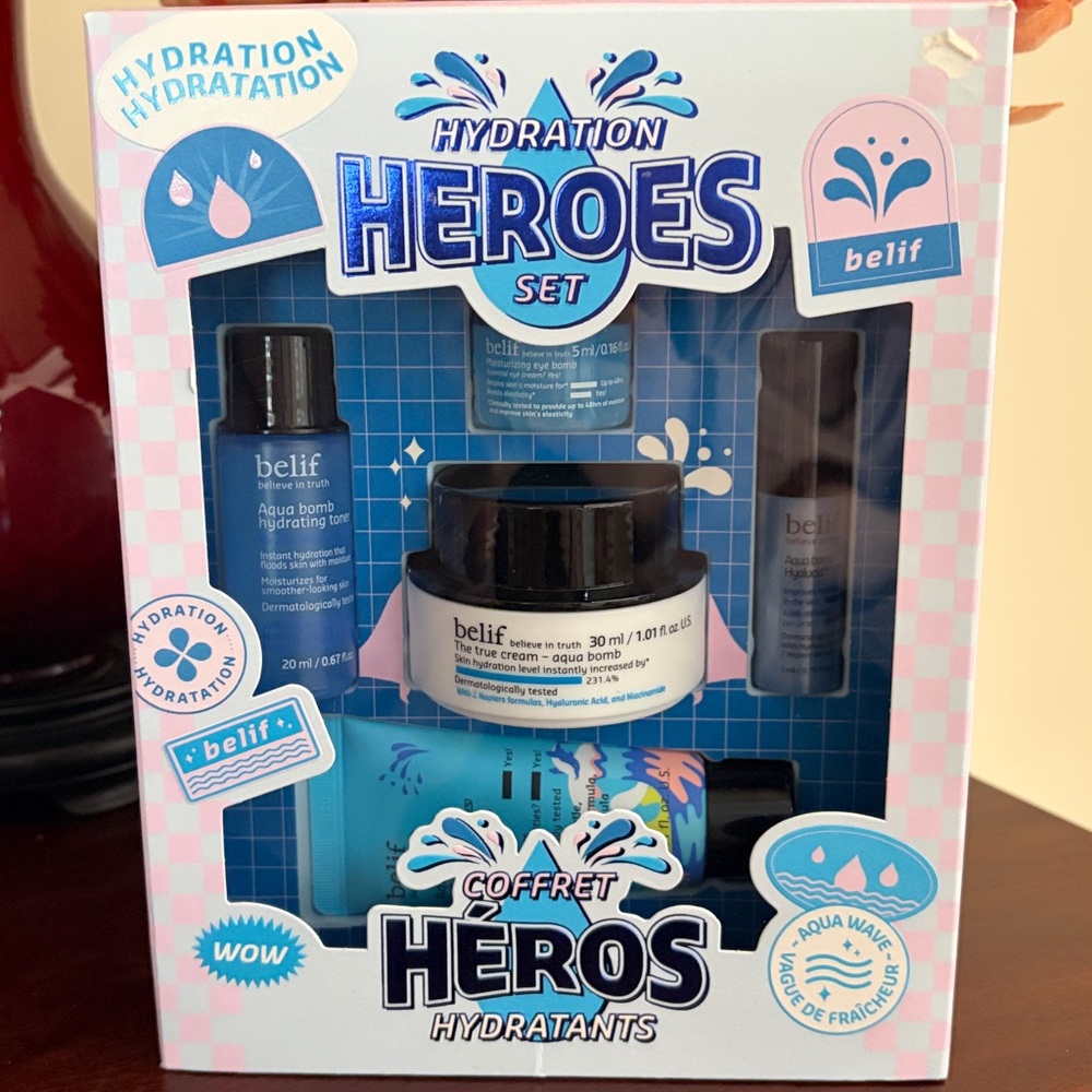 NWT belif Hydration Heroes 5 piece Skincare Set